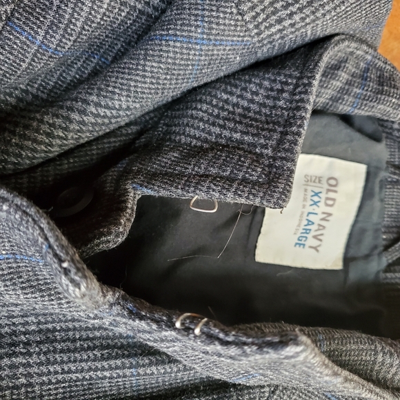 OLD NAVY MEN'S JACKET PLAID GRAY SIZE XXL - Picture 9 of 10